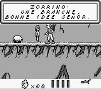 une photo d'Ã©cran de Tintin - Le Temple du Soleil sur Nintendo Game Boy